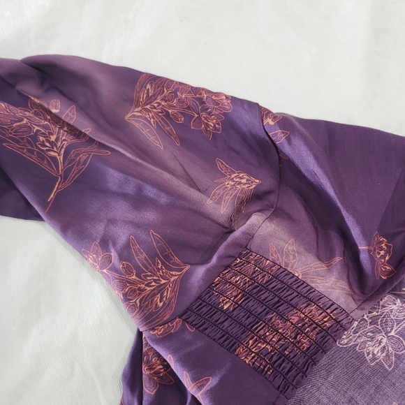 Patagonia Size Medium Shallow Moon Dress Labrador Tea Plum Floral - Picture 9 of 11